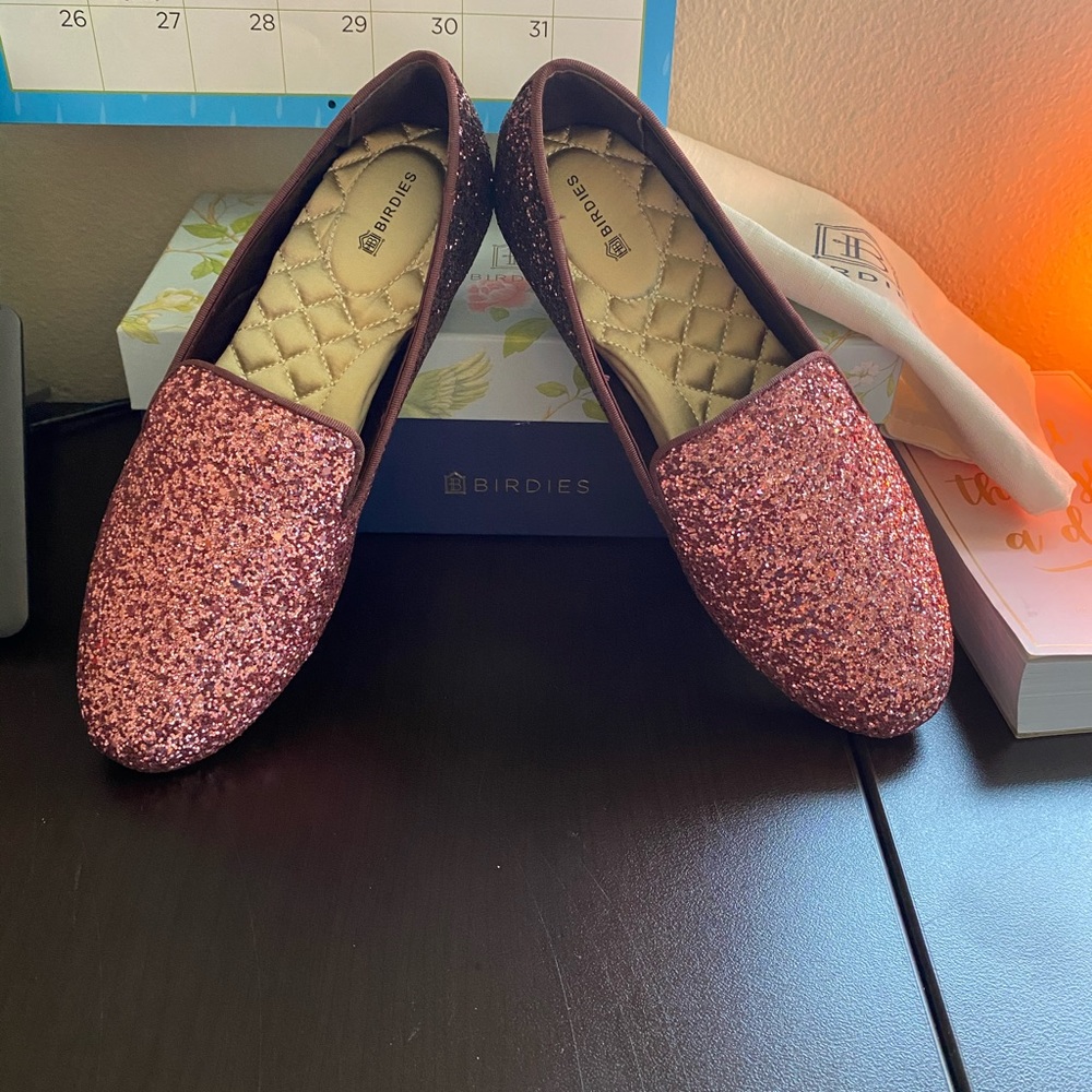 Birdies Starling Rose Sparkle Glitter Size 8.5